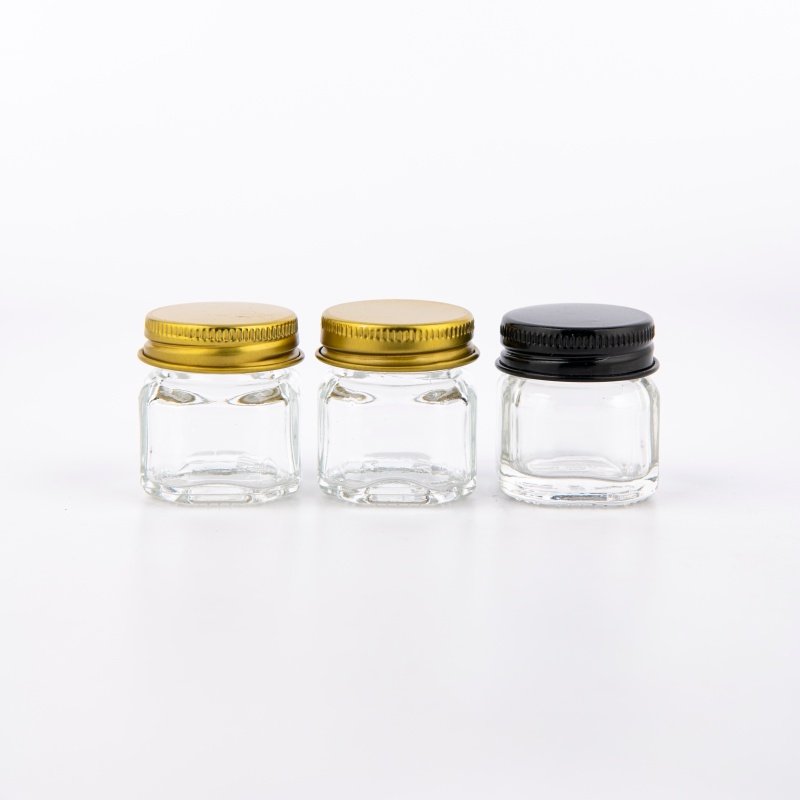 12g mini octagonal glass jar