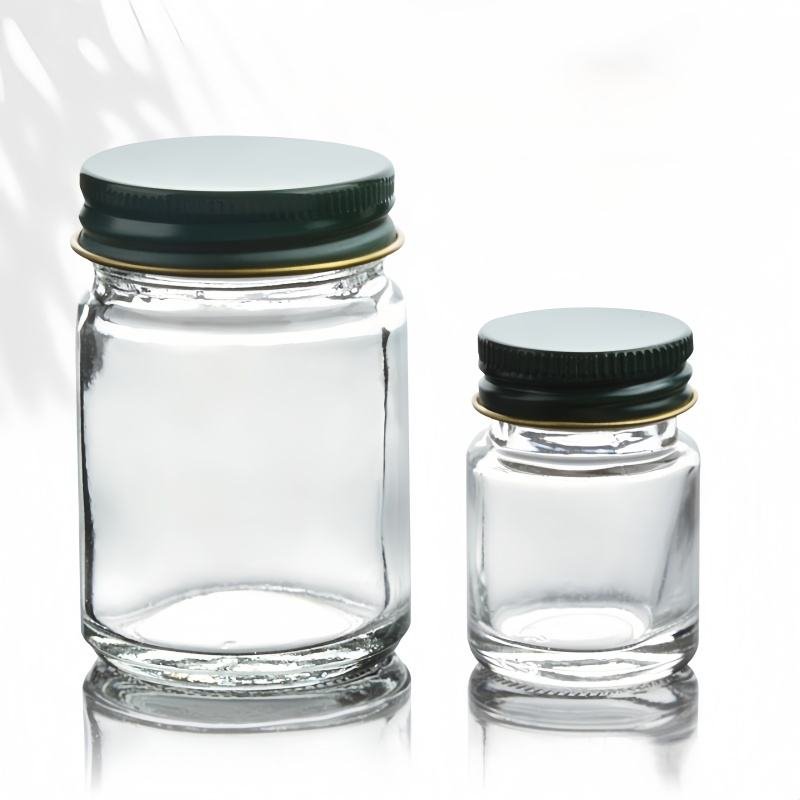 15g 30g 50g Body Care Herbal Balm Glass Bottles with Aluminum Lid 15g 30g 50g body care glass bottle with lid with Aluminum Lid